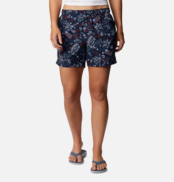 Columbia PFG Super Backcast Shorts Navy For Women's NZ65349 New Zealand